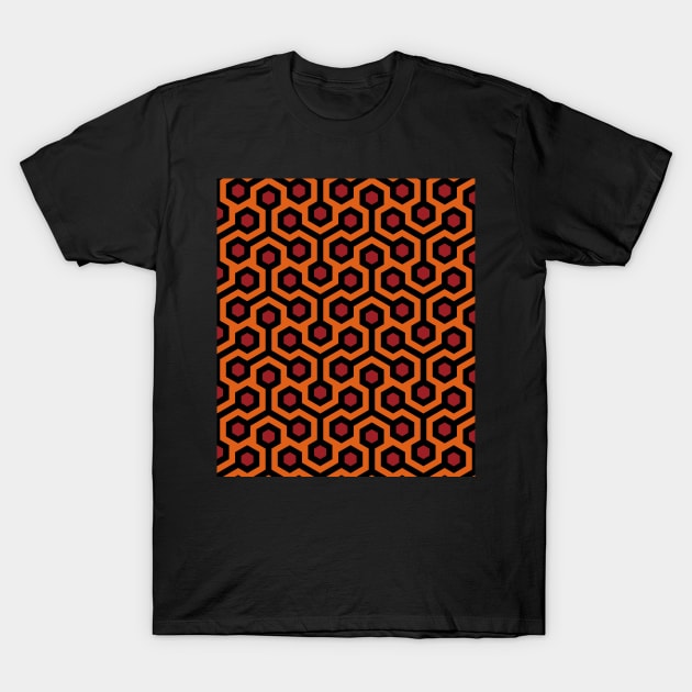 Overlook Hotel Carpet Pattern Variation T-Shirt by Girih